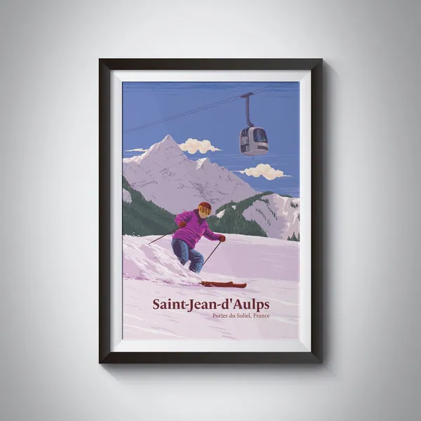 Saint Jean Daulps Vintage Travel Poster, French Alps