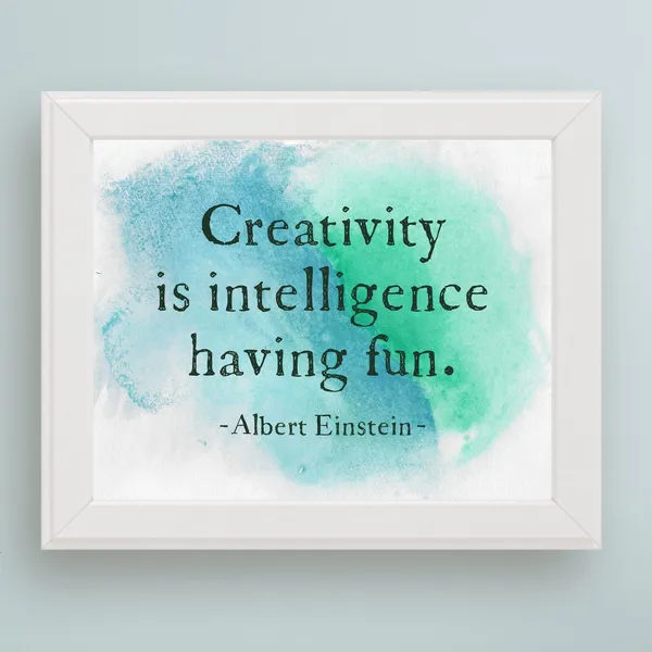 Albert Einstein Quote Wall Art, Inspirational Gift