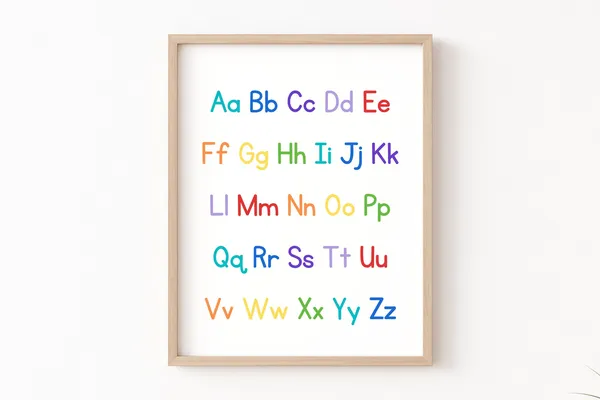 Alphabet Classroom Posters, Preschool Education Art Print