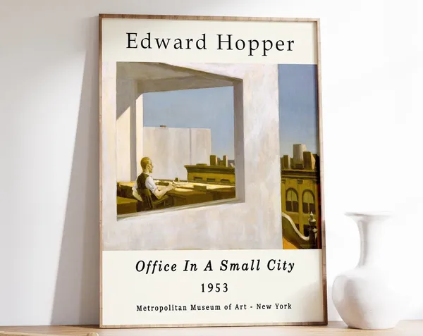 Edward Hopper Exhibition Poster, Office In A Small City