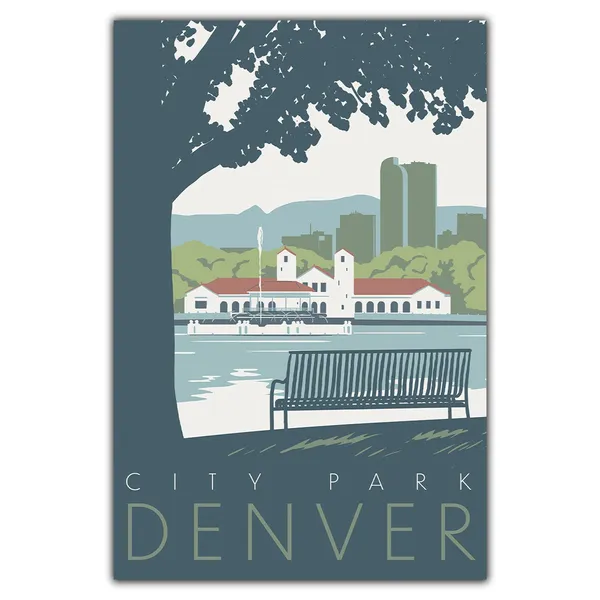Denver City Park Travel Poster
