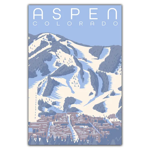 Aspen Bluebird Travel Poster, Mountain Bird Art