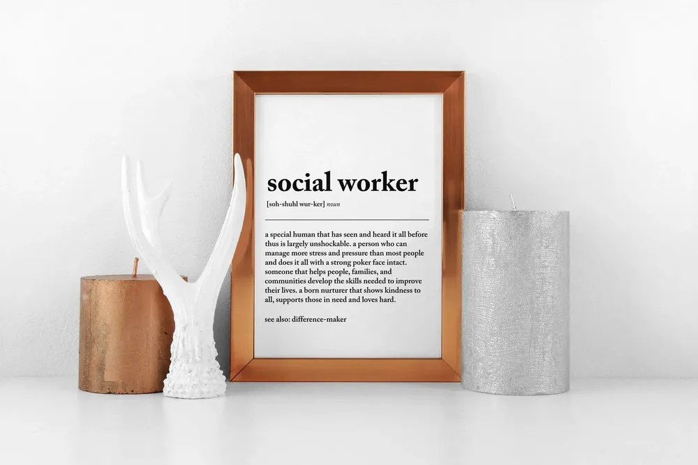 Social Worker Definition Print, Gift For Office - Image 2