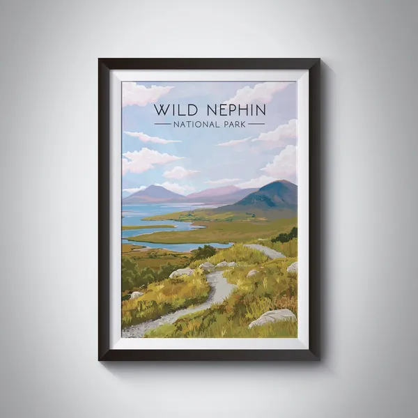 Wild Nephin National Park Vintage Travel Poster