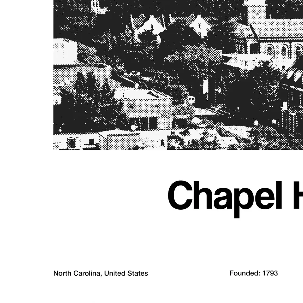 Chapel Hill, North Carolina Minimalist Poster Print - Image 3