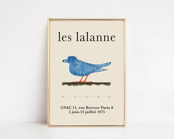 Les Lalanne Exhibition Poster, Vintage Bird Art Print