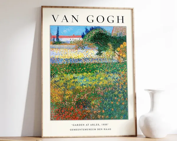 Van Gogh Garden At Arles Exhibition Art Print