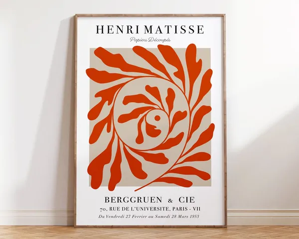 Matisse Botanical Abstract Leaf Art Print