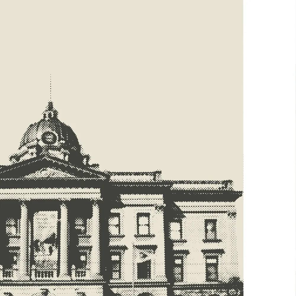 Bloomington Illinois Downtown Minimalist Art Print - Image 3