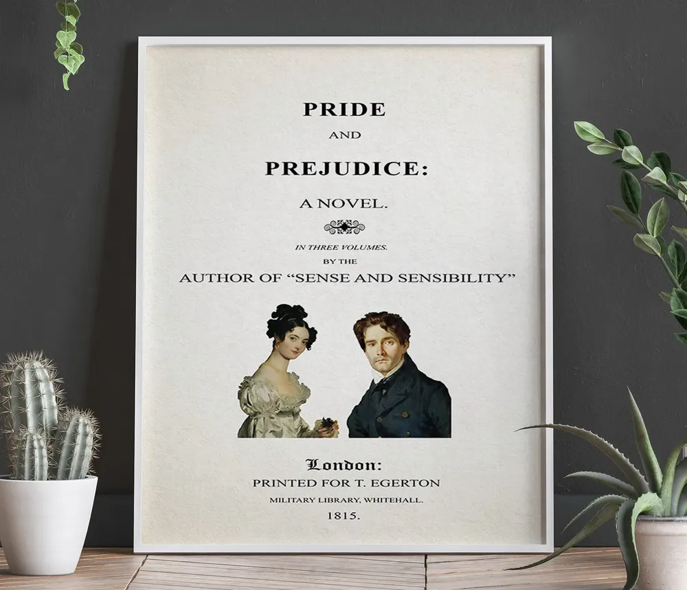 Pride And Prejudice Title Page, Art Print
