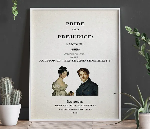 Pride And Prejudice Title Page, Art Print