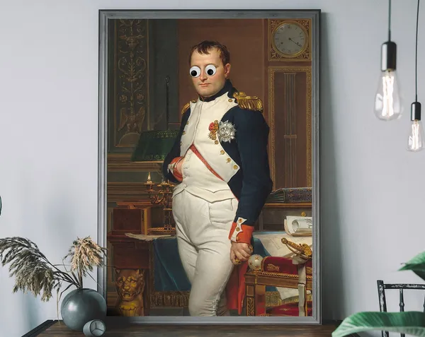 Napoleon Portrait Vintage Poster, Funny Wall Art