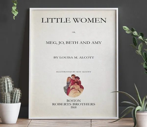 Little Women Book Page, Louisa May Alcott Jo March