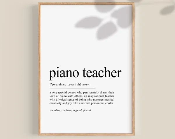 Piano Teacher Gift For Music Teacher Poster