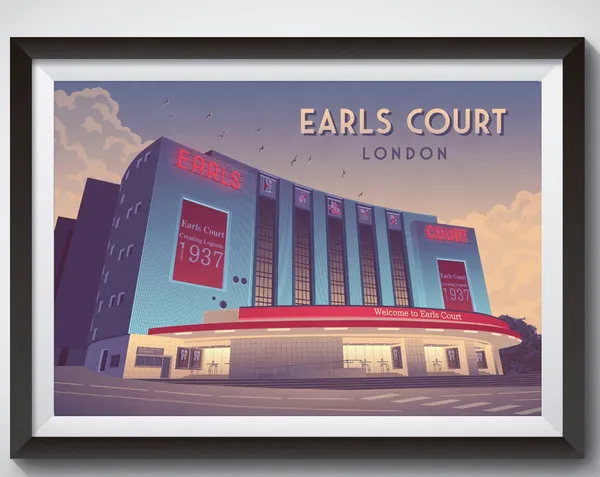 Earls Court London Travel Poster, Exhibition Centre