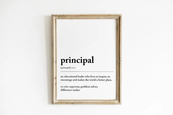 Principal Definition Print, Gift for Principal