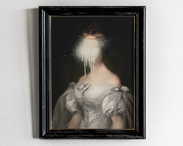 Altered Art Portrait, Maximalist Rococo Art Print