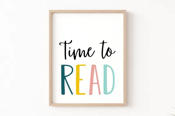 Time To Read Classroom Reading Corner Poster Print