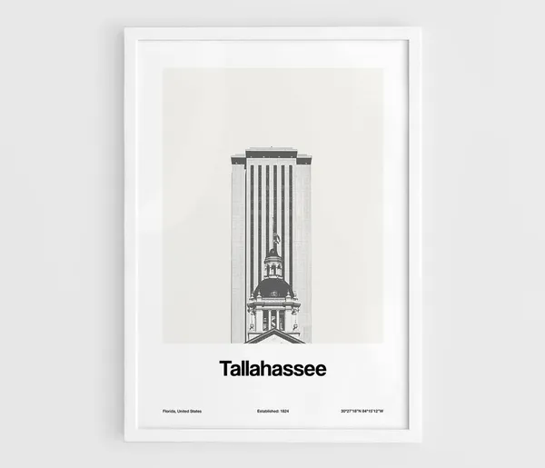 Custom Tallahassee Florida Minimalist Art Print