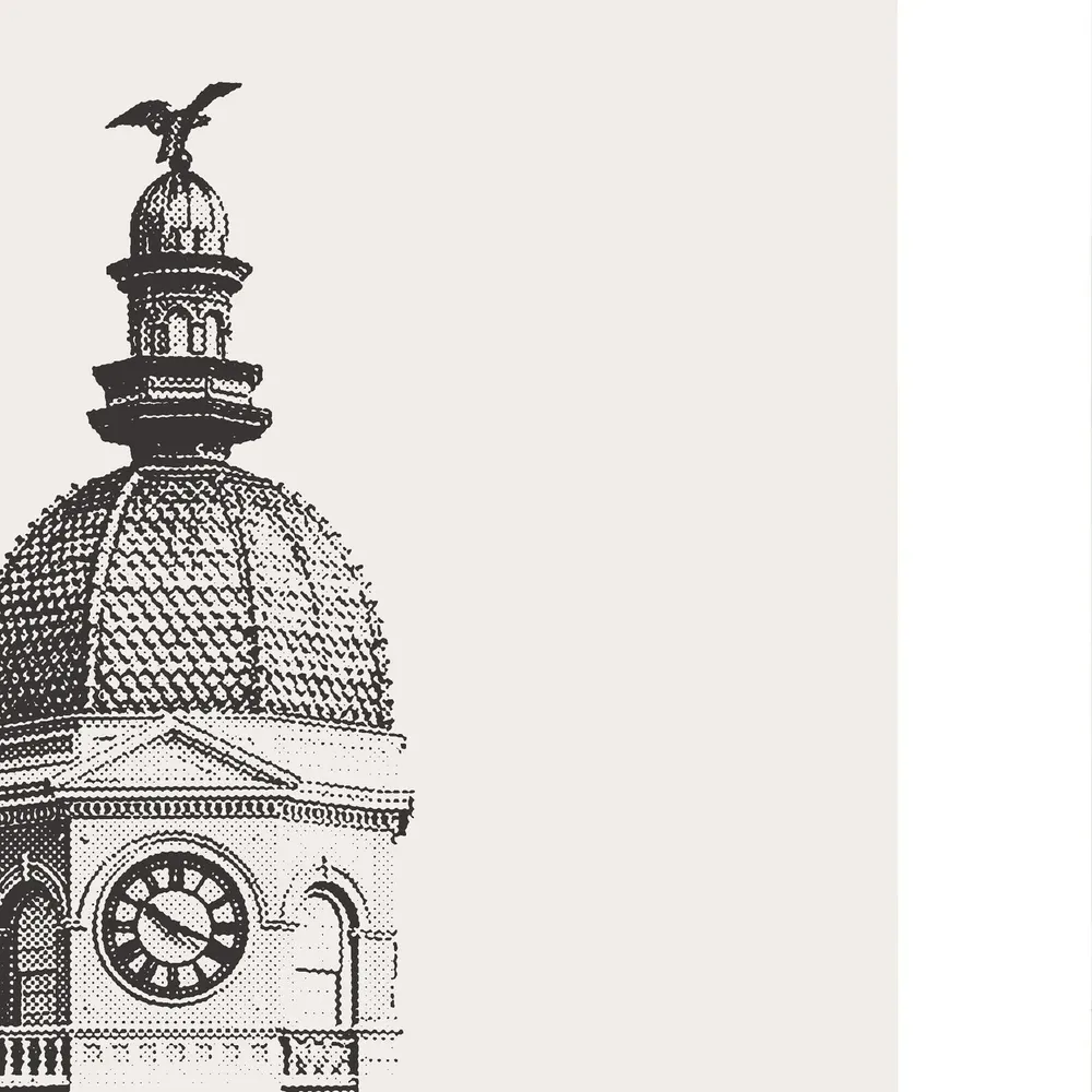 Athens GA City Hall Minimalist Art Print - Image 3