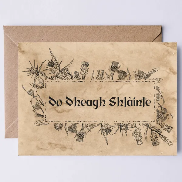 Do Dheagh Shlinte Scottish Gaelic Toast Quote Print