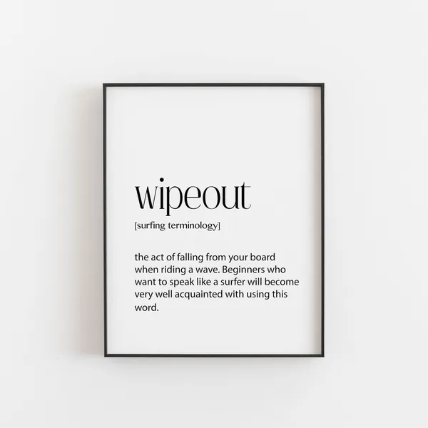 Wipeout Surfing Travel Poster, The Waves