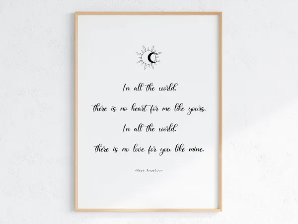Maya Angelou Love Quote Art Print, Love Affirmation