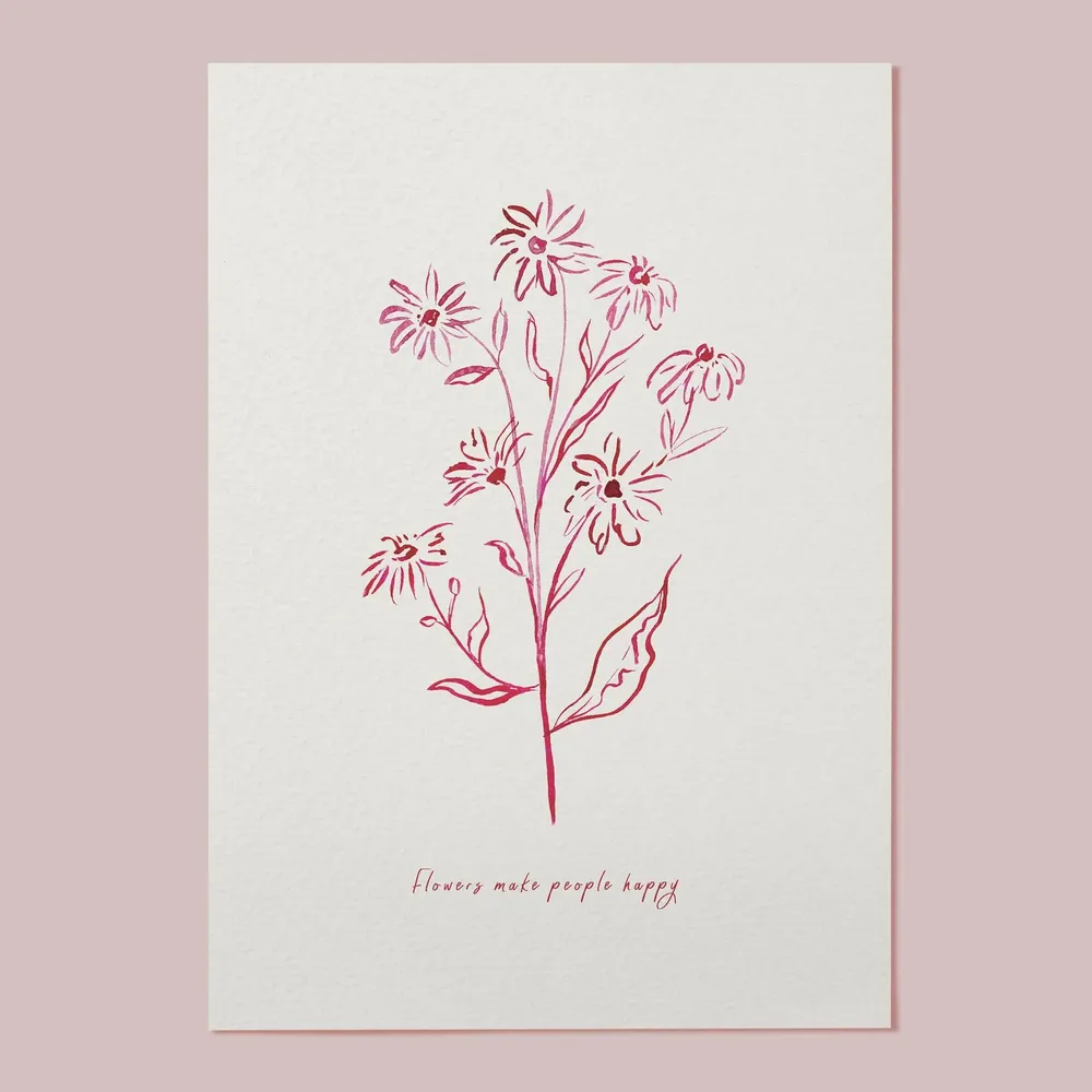 Flowers Make People Happy, Matisse-Inspired Art Print - Image 2