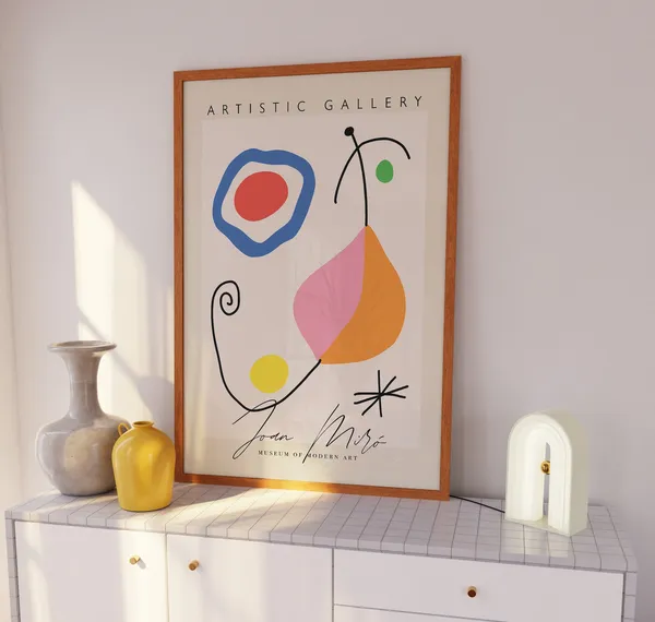 Joan Miro Minimalist Abstract Exhibition Poster