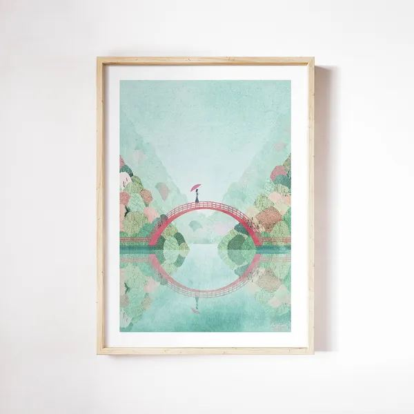 Henry Rivers Japan Bridge Travel Poster, Japan