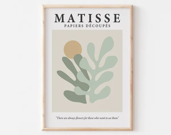 Matisse Cutout Abstract Plants, Vintage Poster Print