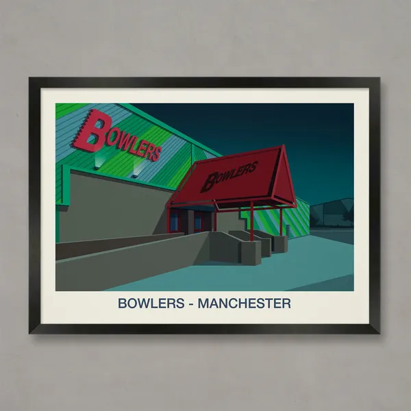 Bowlers Nightclub Poster, Nightlife Wall Art Print