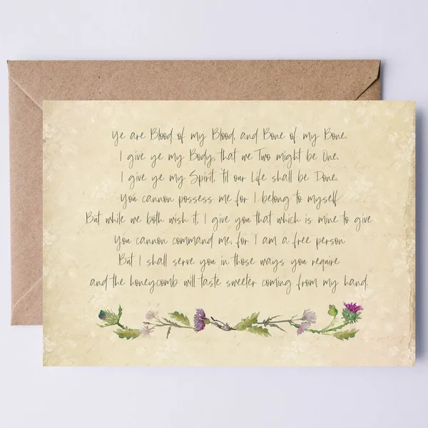 Scottish Thistles, Ye Are Blood Of My Blood Art Print