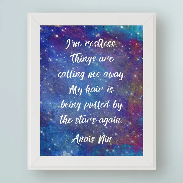 Anaïs Nin Quote, Inspirational Typography Wall Art Print