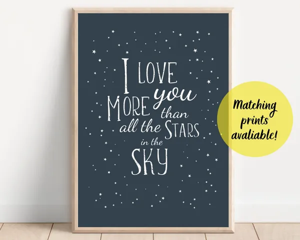 Space Themed Nursery, Outer Space Room Decor Print