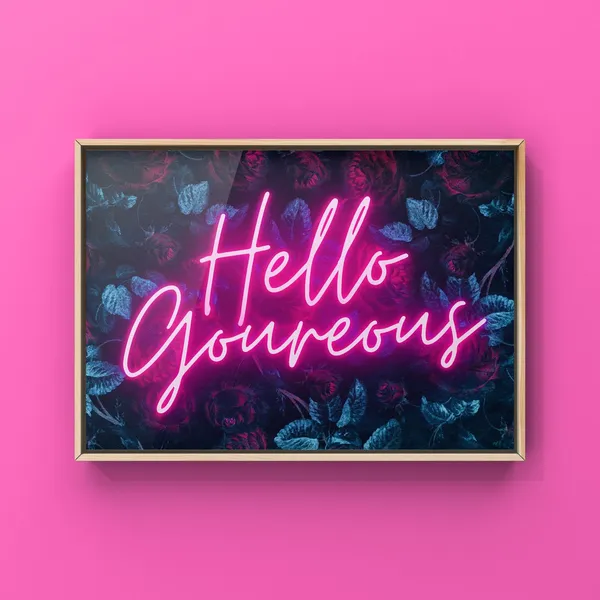 Personalised Neon Song Lyrics Quote Jungle Art Print
