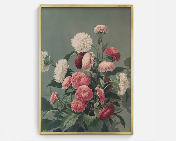 Vintage Florals No. 1, Antique Floral Art Print