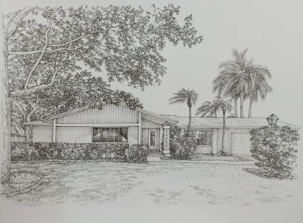 Custom Home Portrait, Hand-Drawn House Sketch Art Print - Image 3