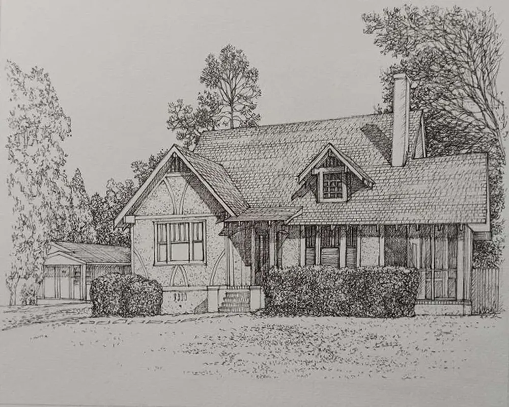 Custom Home Portrait, Hand-Drawn House Sketch Art Print - Image 2