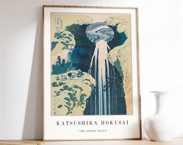 Hokusai The Amida Falls Japanese Wall Poster