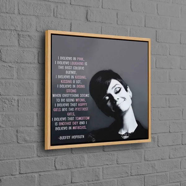 Audrey Hepburn Motivational Art Print, Women
