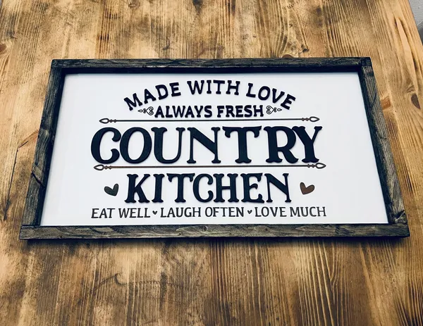 Country Kitchen Western Rustic Sign Art Print