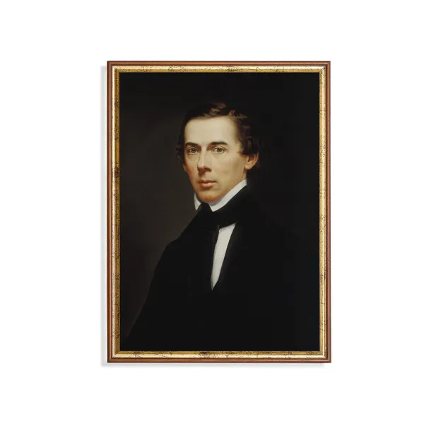 Vintage Gentleman Portrait, Rustic Wall Art Print
