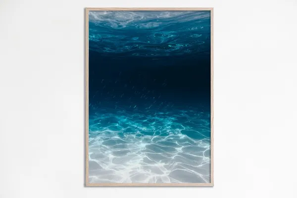 Underwater Photography Ocean Beach Wall Art Print
