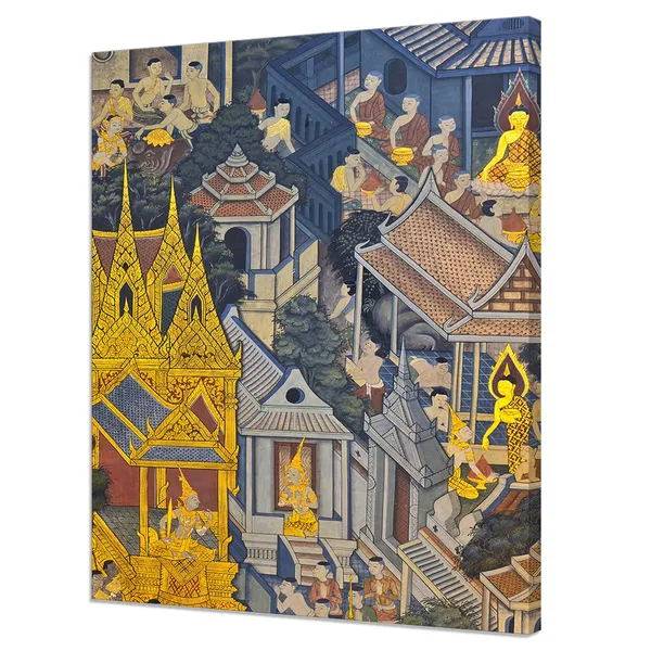 Bangkok Sanctuary, Thailand Modern Design Art Print