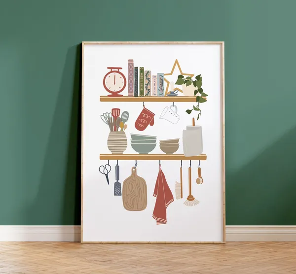 Kitchen Wall Art, Modern Kitchen Poster Print