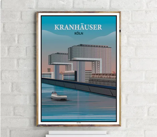 Kranhuser Kln Vintage Travel Poster