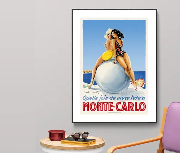 Monte Carlo France Vintage Travel Poster Art Print