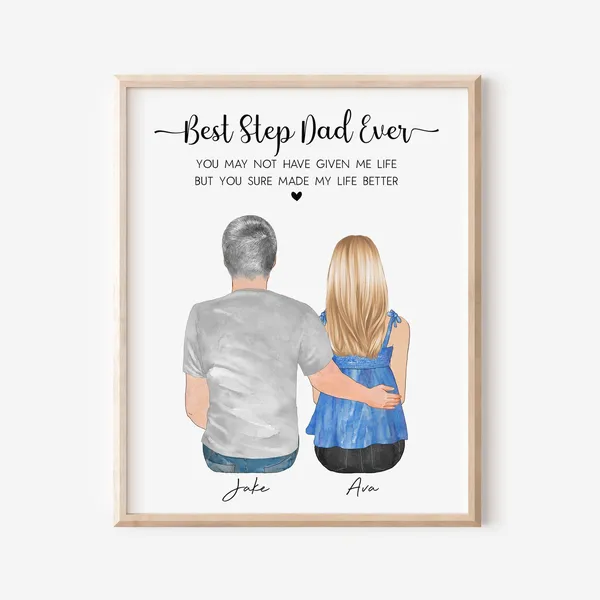 Personalized Bonus Dad Christmas Gift Poster