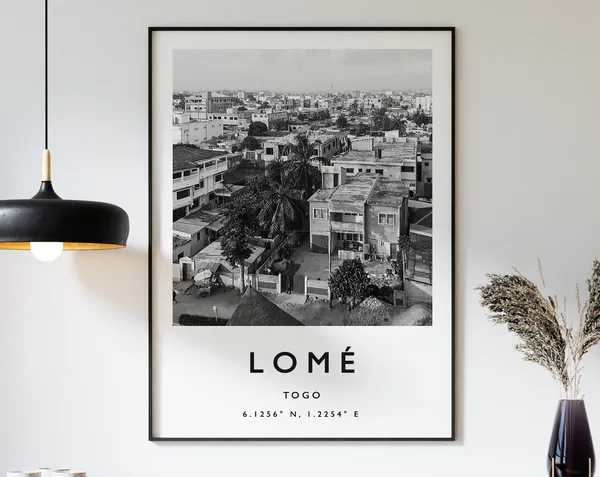 Lome Travel Poster, African Travel Art Print